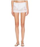 Letarte Skull Lace Shorts (white) Women's Swimwear
