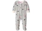 Joules Kids All Over Printed Footie (infant) (berry Stripe) Girl's Jumpsuit & Rompers One Piece