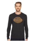 Life Is Good Sunday Funday Long Sleeve Smooth Tee (night Black) Men's Short Sleeve Pullover