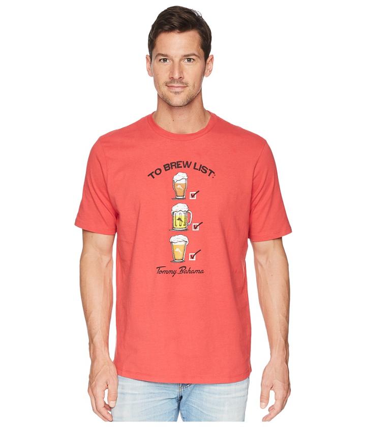 Tommy Bahama To Brew List Tee (lucky Red) Men's T Shirt