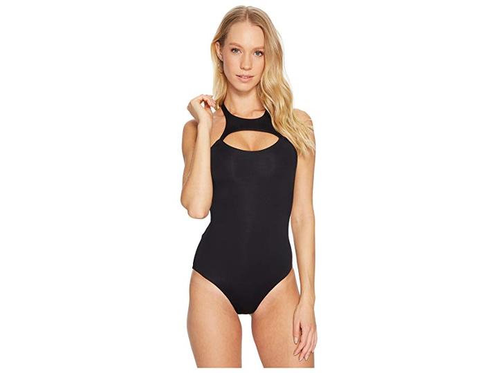 Vitamin A Swimwear Alexa High Neck Maillot (eco Black) Women's Swimsuits One Piece