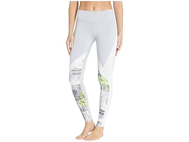 Reebok Work Out Ready Meet You There Panel Poly Tights (grey) Women's Casual Pants
