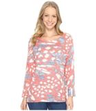 Nally & Millie Red Multi Thermal Top (multi) Women's Clothing