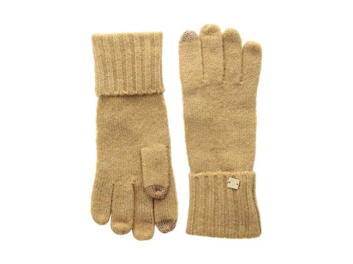 Lauren Ralph Lauren Lauren Knit Touch Gloves (camel) Extreme Cold Weather Gloves