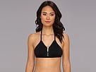 Michael Michael Kors - Tunisia Solids Logo Zipper Triangle Bra Top (black)