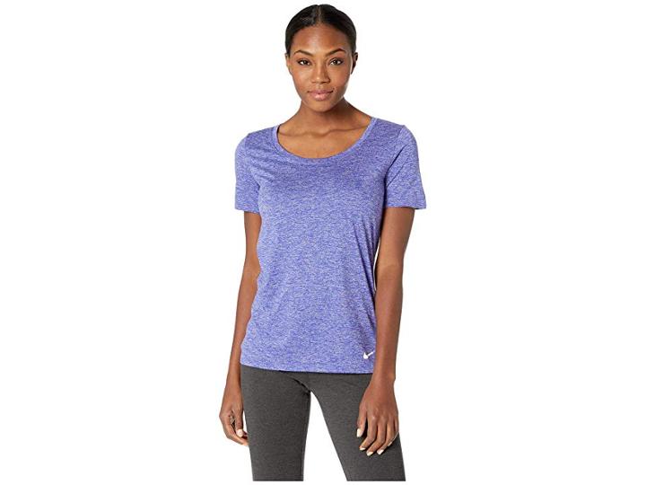 Nike Dry Legend Cross-dye Tee (light Concord/provence Purple/white) Women's Short Sleeve Pullover