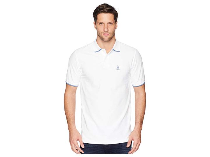 Psycho Bunny Sandford Polo (white) Men's Short Sleeve Pullover