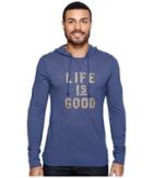Life Is Good Life Is Good(r) Ultimate Hoodie Tee (darkest Blue) Men's Sweatshirt