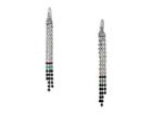 Steve Madden Stone Triple Strand Chandelier Earrings (multicolor/black-tone) Earring