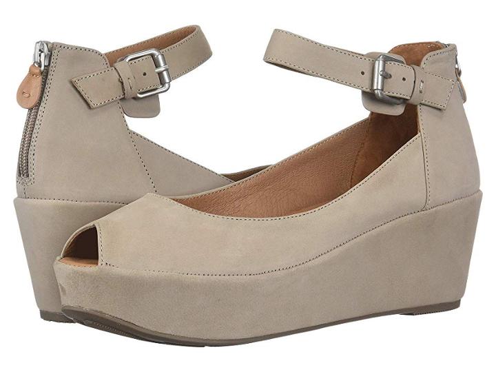 Gentle Souls By Kenneth Cole Nyssa Peep-toe Wedge (mushroom) Women's Shoes