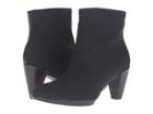 Ecco Shape 55 Plateau Ankle (black/black Textile/cow Leather) Women's Boots