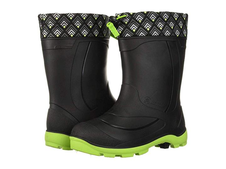 Kamik Kids Snobuster 2 (toddler/little Kid/big Kid) (black/lime) Kids Shoes