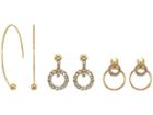 Steve Madden Casted Open Hoop Earrings (gold) Earring