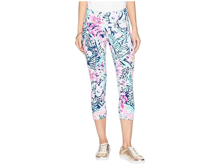 Lilly Pulitzer Luxletic Anika Weekender Crop Leggings (multi Slathouse Soiree) Women's Casual Pants