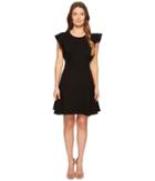 Kate Spade New York Flutter Ponte Dress (black) Women's Dress