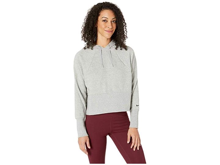 Nike Studio Pullover Versa Hoodie (dark Grey Heather/black) Women's Sweatshirt