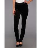 Nydj Stretch Velvet And Ponte Legging (black) Women's Casual Pants