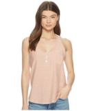 Jack By Bb Dakota Spero Stripe Textured Tank Top (dusty Rose) Women's Sleeveless