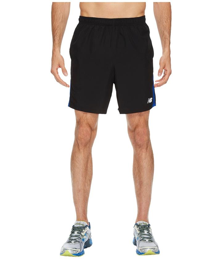 New Balance Accelerate 7 Short W/ Brief (black/team Royal) Men's Shorts