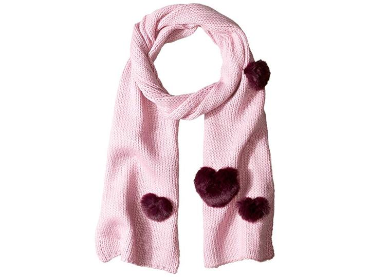 Bcbgeneration Faux Fur Heart Applique Scarf (rose Dust) Scarves