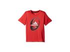Adidas Kids Optic Sport Ball Tee (toddler/little Kids) (bright Red) Boy's T Shirt