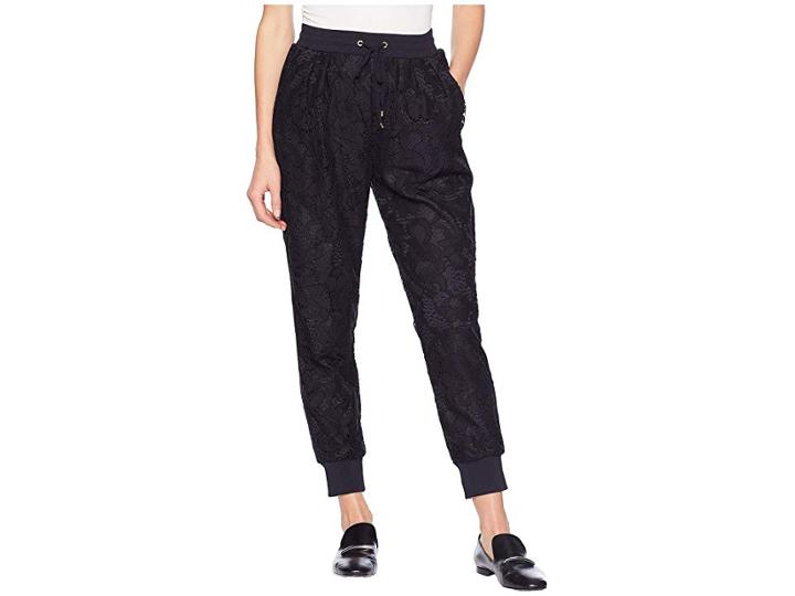Juicy Couture Soft Woven Hibiscus Lace Pants (zenith Hibiscus Lace) Women's Casual Pants