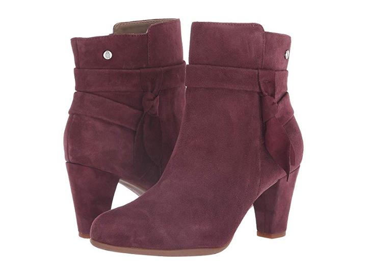 Hush Puppies Meaghan Bow Boot (dark Wine Suede) Women's Pull-on Boots