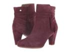 Hush Puppies Meaghan Bow Boot (dark Wine Suede) Women's Pull-on Boots