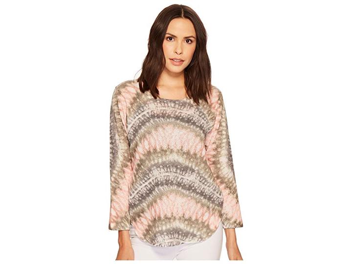 Nally & Millie Long Sleeve Tie-dye Top (multi) Women's Clothing