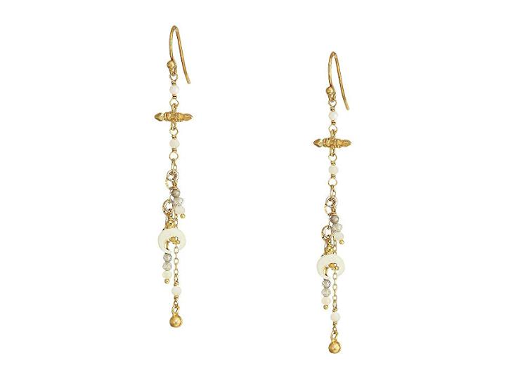 Chan Luu Charm Chain Earrings (white Mix) Earring