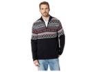 Chaps Cotton-zip Fashion Sweater (polo Black Multi) Men's Sweater