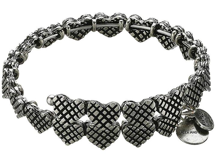 Alex And Ani Romance Heart Wrap Bracelet (silver) Bracelet