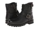 Frye Warren Engineer (black Tumbled Leather/shearling) Cowboy Boots