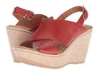 Born Emmy Ii (red Full Grain Leather) Women's Wedge Shoes