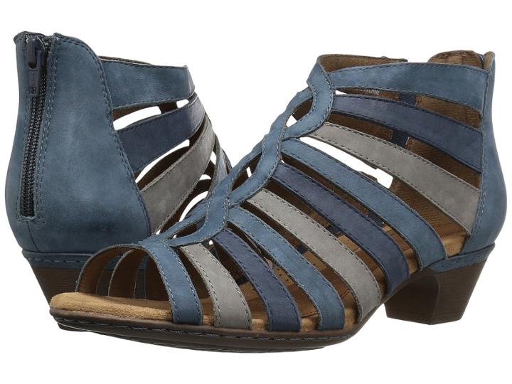 Rockport Cobb Hill Collection Cobb Hill Abbott Gladiator (blue Nubuck) Women's Shoes