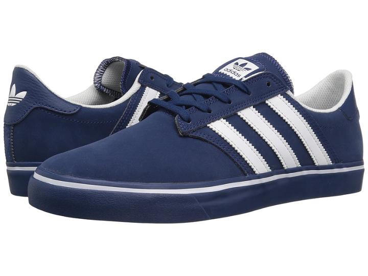 Adidas Skateboarding Seeley Premiere (mystery Blue/white/mystery Blue) Men's Skate Shoes