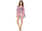 Lilly Pulitzer Tiki Wrap Romper (resort Navy Banana Flambe) Women's Jumpsuit & Rompers One Piece