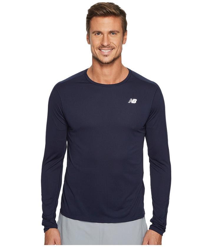 New Balance Accelerate Long Sleeve (pigment) Men's Long Sleeve Pullover
