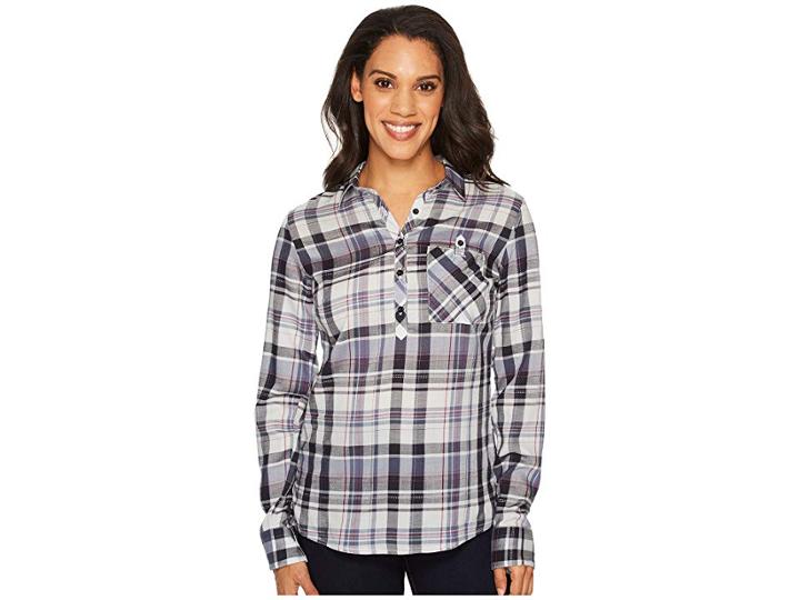 Kuhl Spektra Plaid (sail Blue) Women's Long Sleeve Button Up