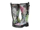 Sakroots Rhythm (black Wild Life) Women's Rain Boots