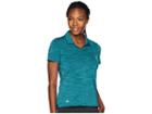 Adidas Golf Ultimate Short Sleeve Polo (mystery Green Heather) Women's Short Sleeve Knit