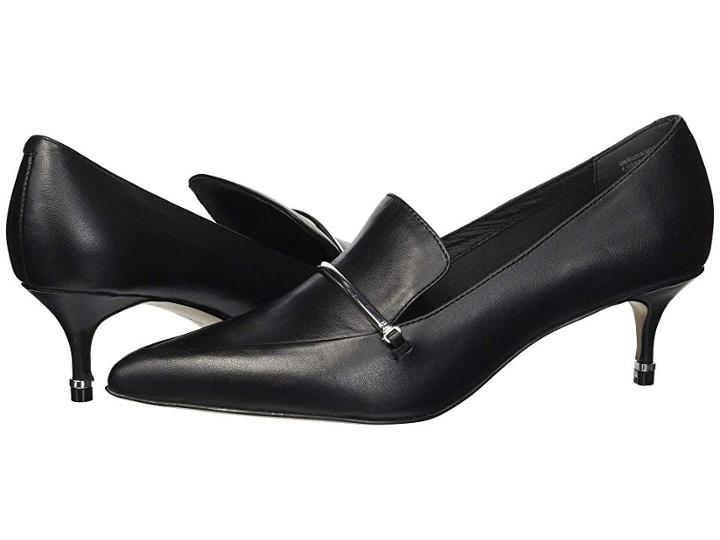 Kenneth Cole New York Shea Bar (black Leather) Women's 1-2 Inch Heel Shoes