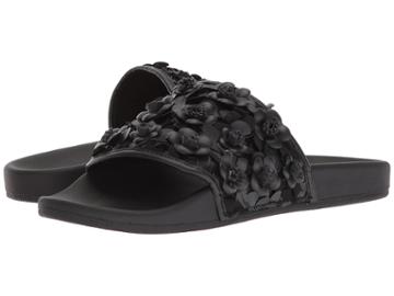 Avec Les Filles Stella (black Floral) Women's Slide Shoes