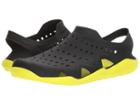 Crocs Swiftwater Wave (black/tennis Ball Green) Men's Sandals
