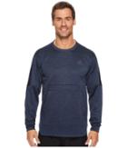 Adidas Team Issue Fleece Top (trace Blue Melange/trace Blue Melange/trace Blue) Men's Clothing