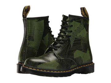 Dr. Martens 1460 8-eye Boot (neon Yellow/black Geostripe) Men's Lace-up Boots