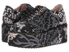 Shellys London Honolulu (black Floral) Women's Lace Up Casual Shoes