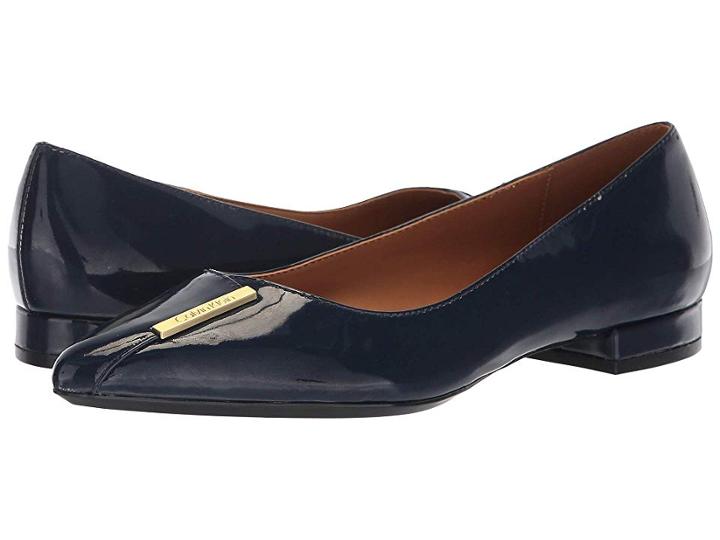 Calvin Klein Arline (dark Navy Patent) Women's Shoes