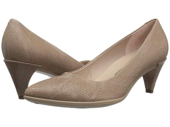 Ecco Shape 45 Sleek Pump (dune Cow Nubuck) Women's 1-2 Inch Heel Shoes