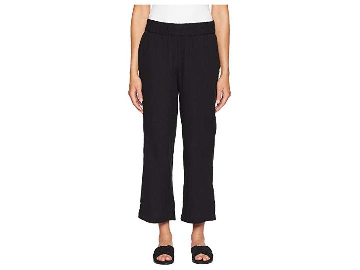 Eileen Fisher Straight Leg Pants (black) Women's Casual Pants